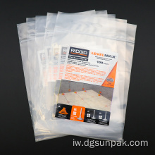לוגו בהדפסה מותאמת אישית עם ziplock שקית שקוף